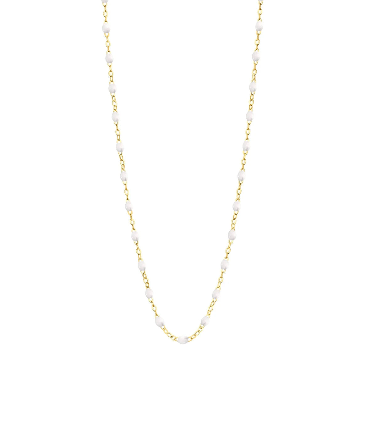Classic Gigi 42cm Necklace in 18K Yellow Gold & White