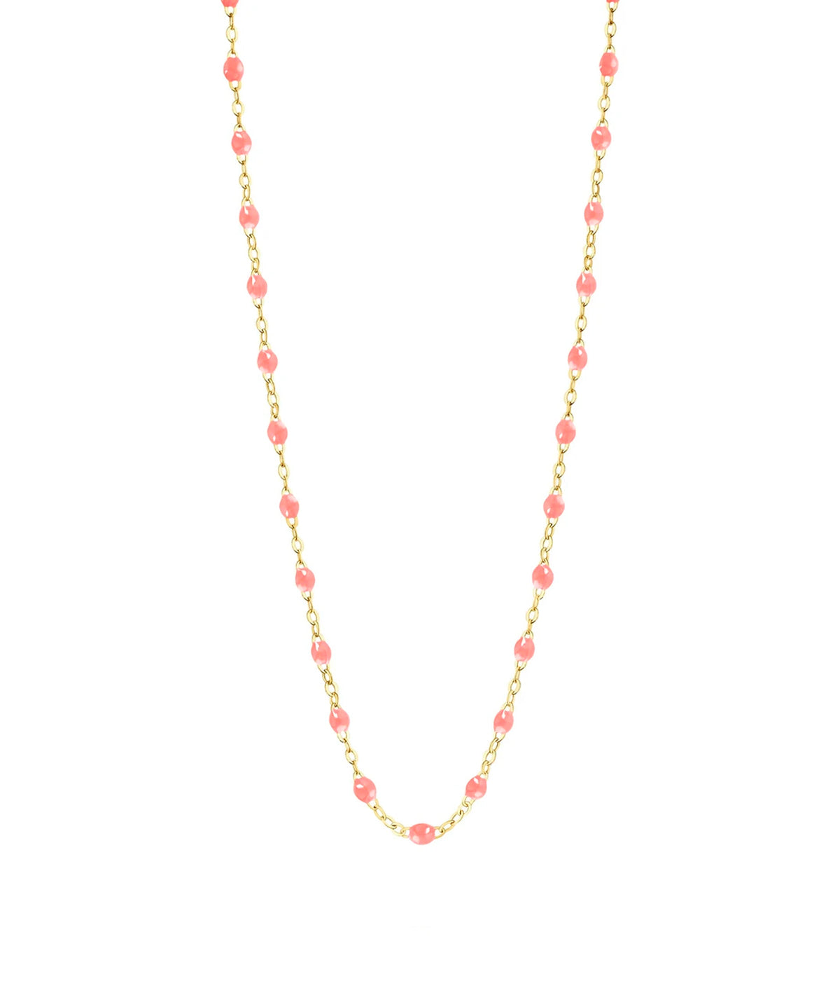 Classic Gigi 50cm Necklace in 18K Yellow Gold & Fuchsia