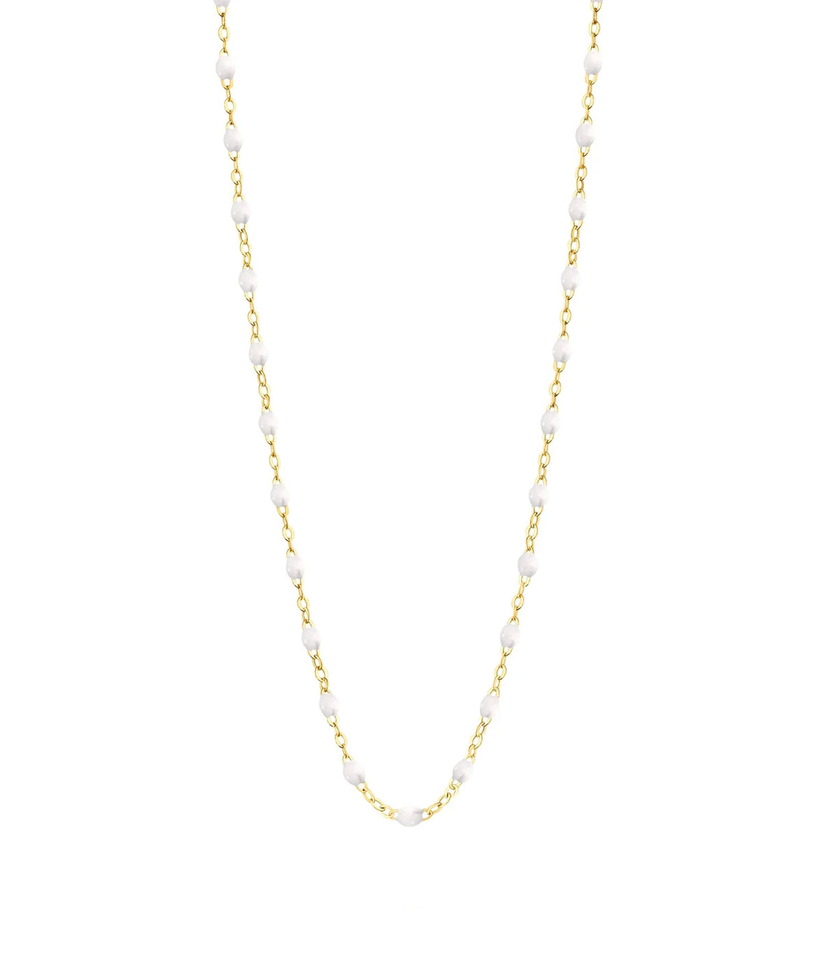 Classic Gigi 50cm Necklace in 18K Yellow Gold & White
