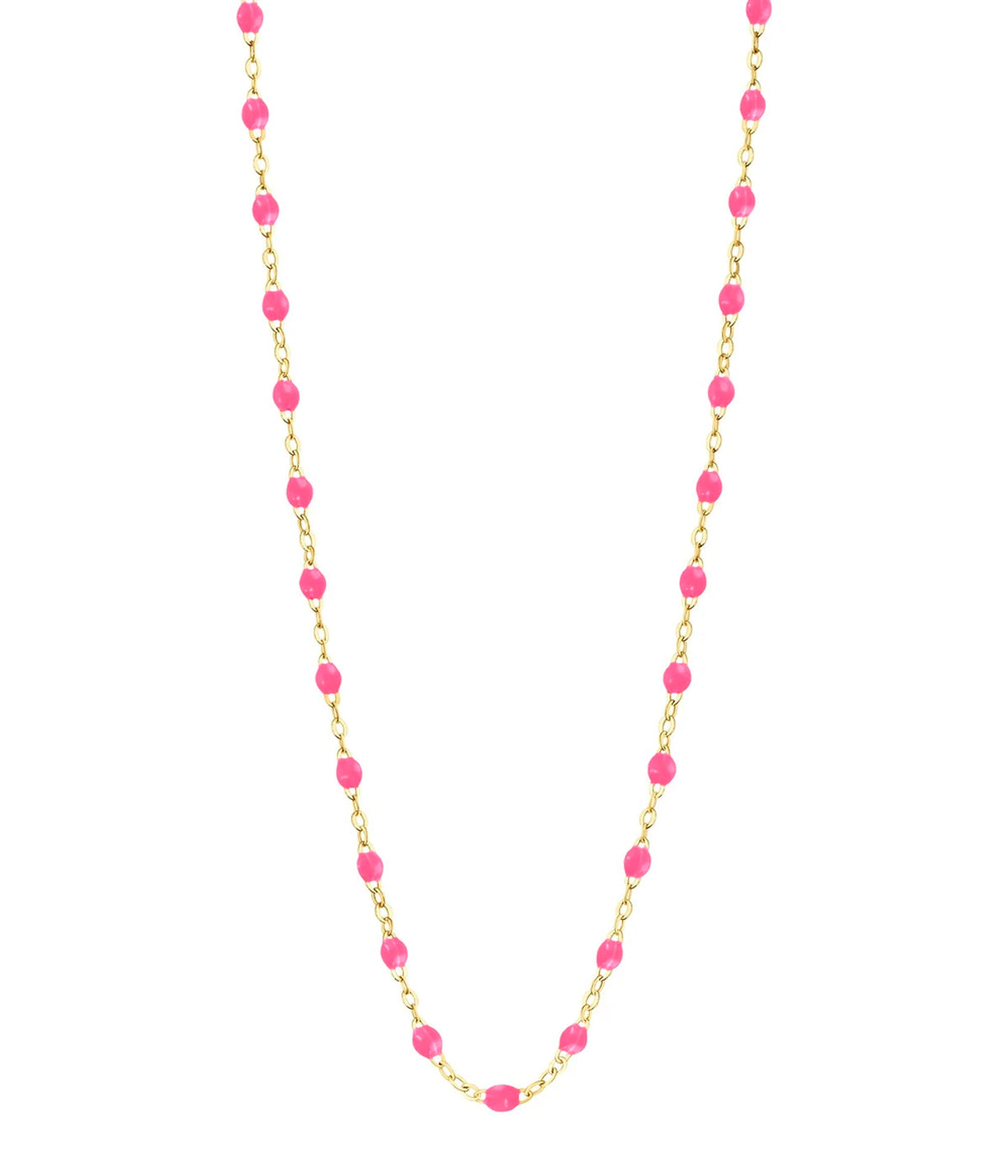 Classic Gigi 60cm Necklace in 18K Yellow Gold & Pink