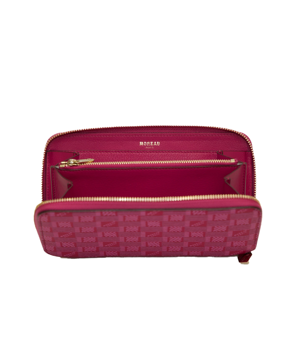 Continental Zip Wallet BB in Fuchsia & Cream