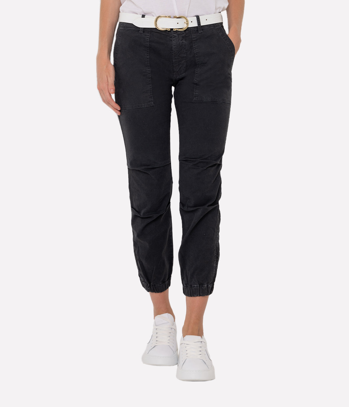 Cropped Military Pant in Carbon