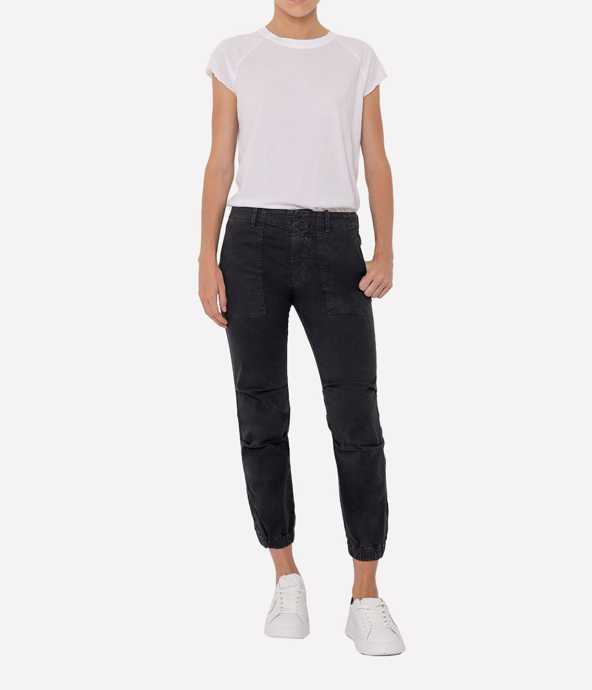 Cropped Military Pant in Carbon