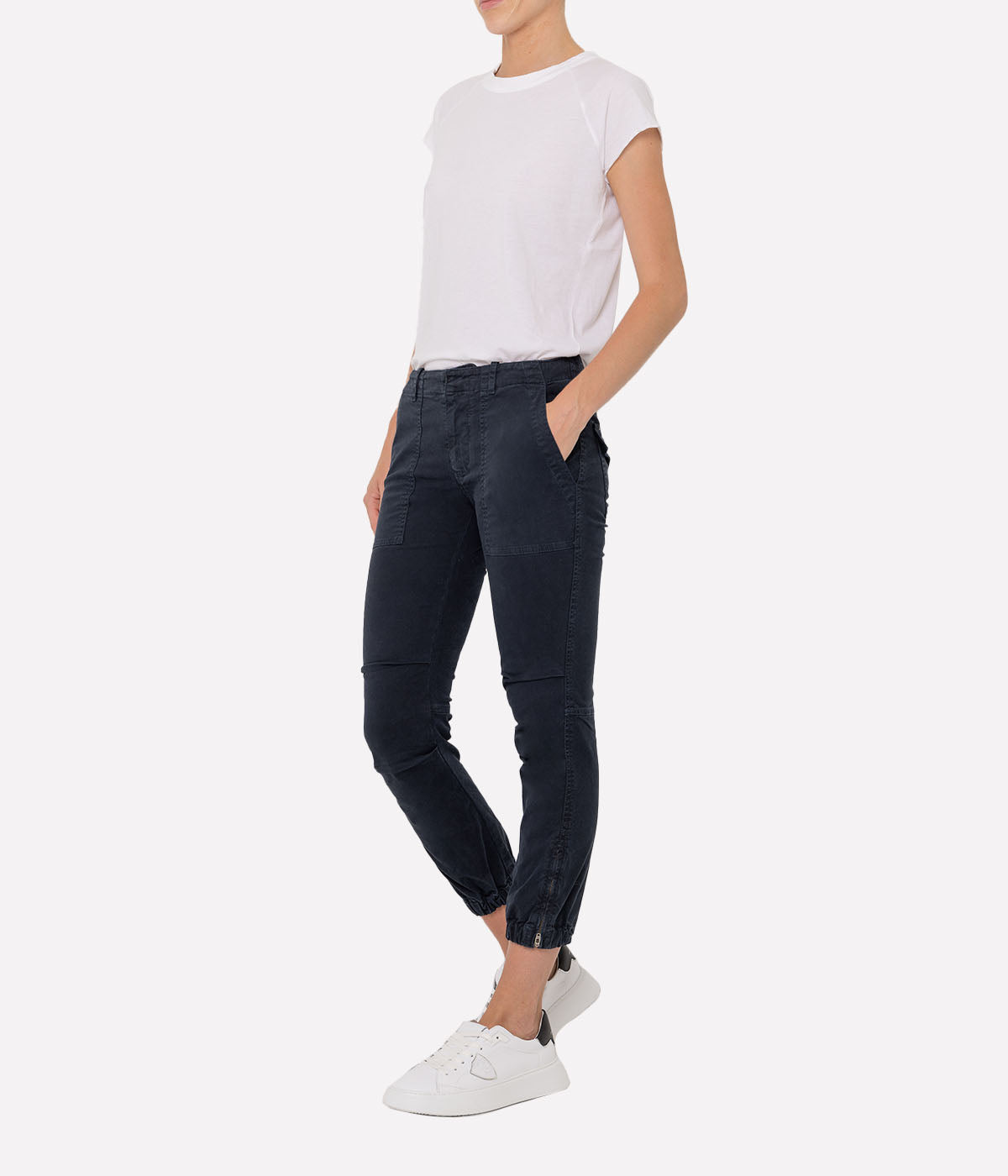 Cropped Military Pant in Dark Navy