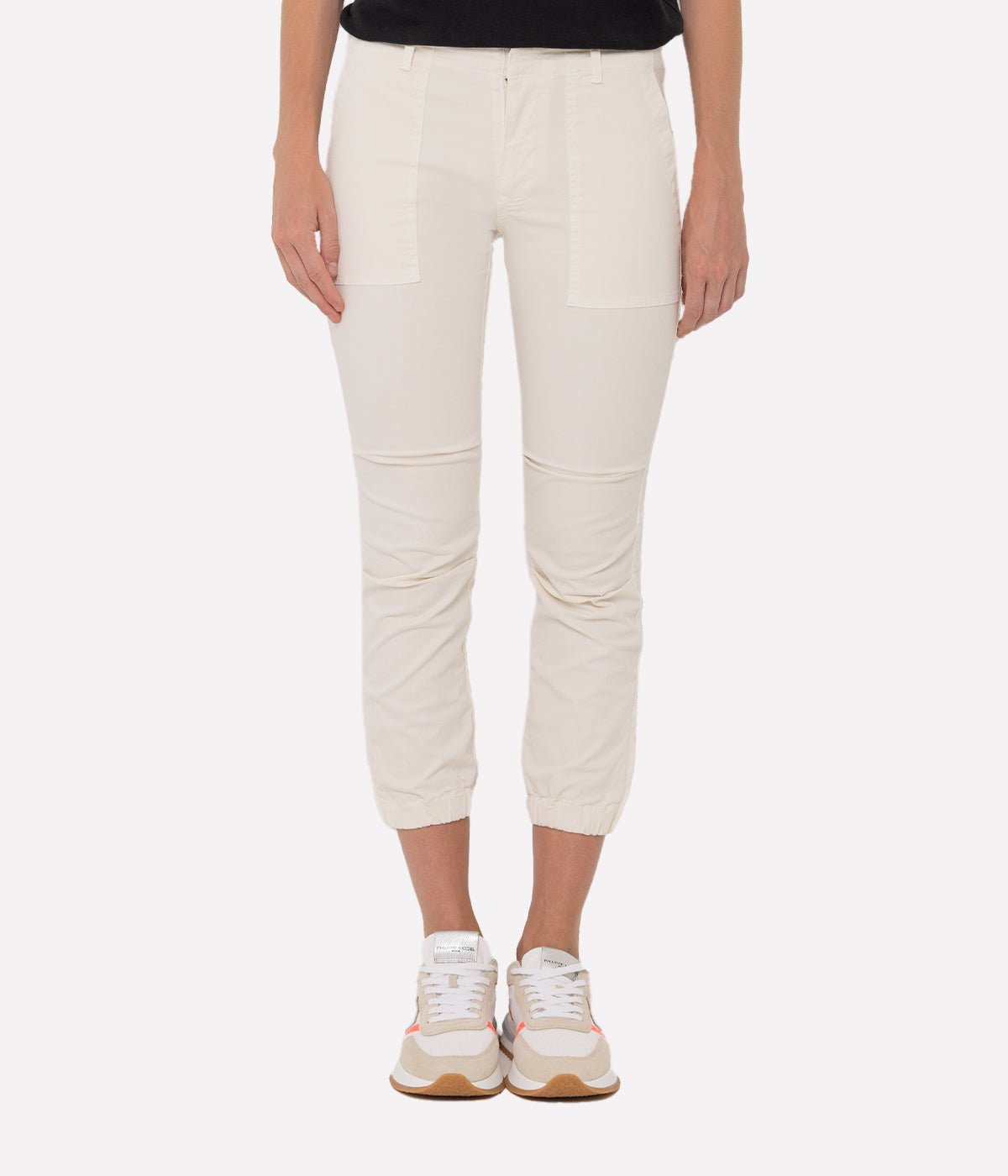 Cropped Military Pant in Eggshell