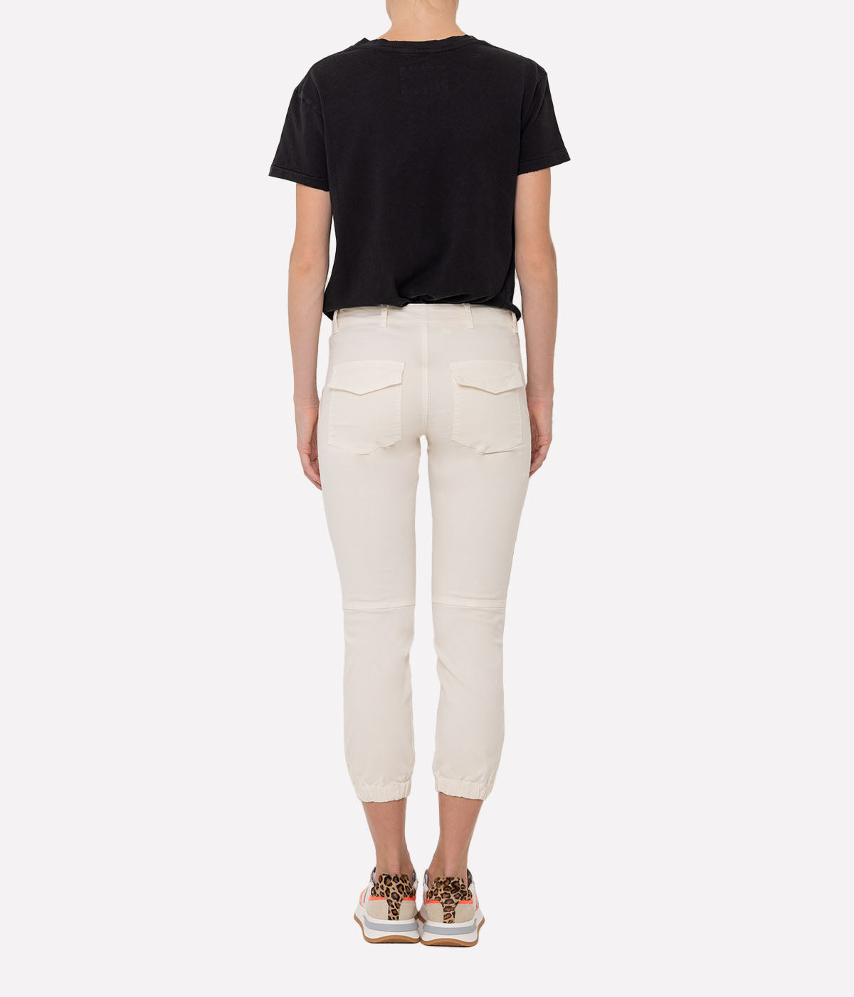 Cropped Military Pant in Eggshell