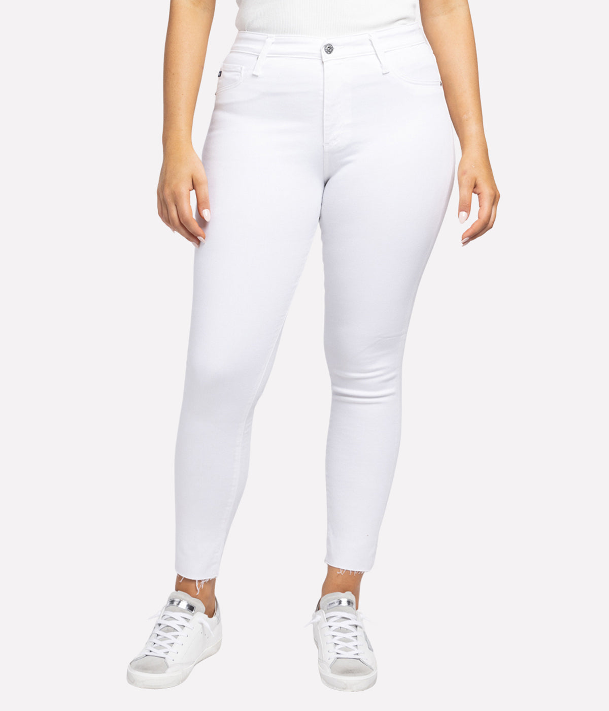 Farrah Skinny Ankle Jean in White