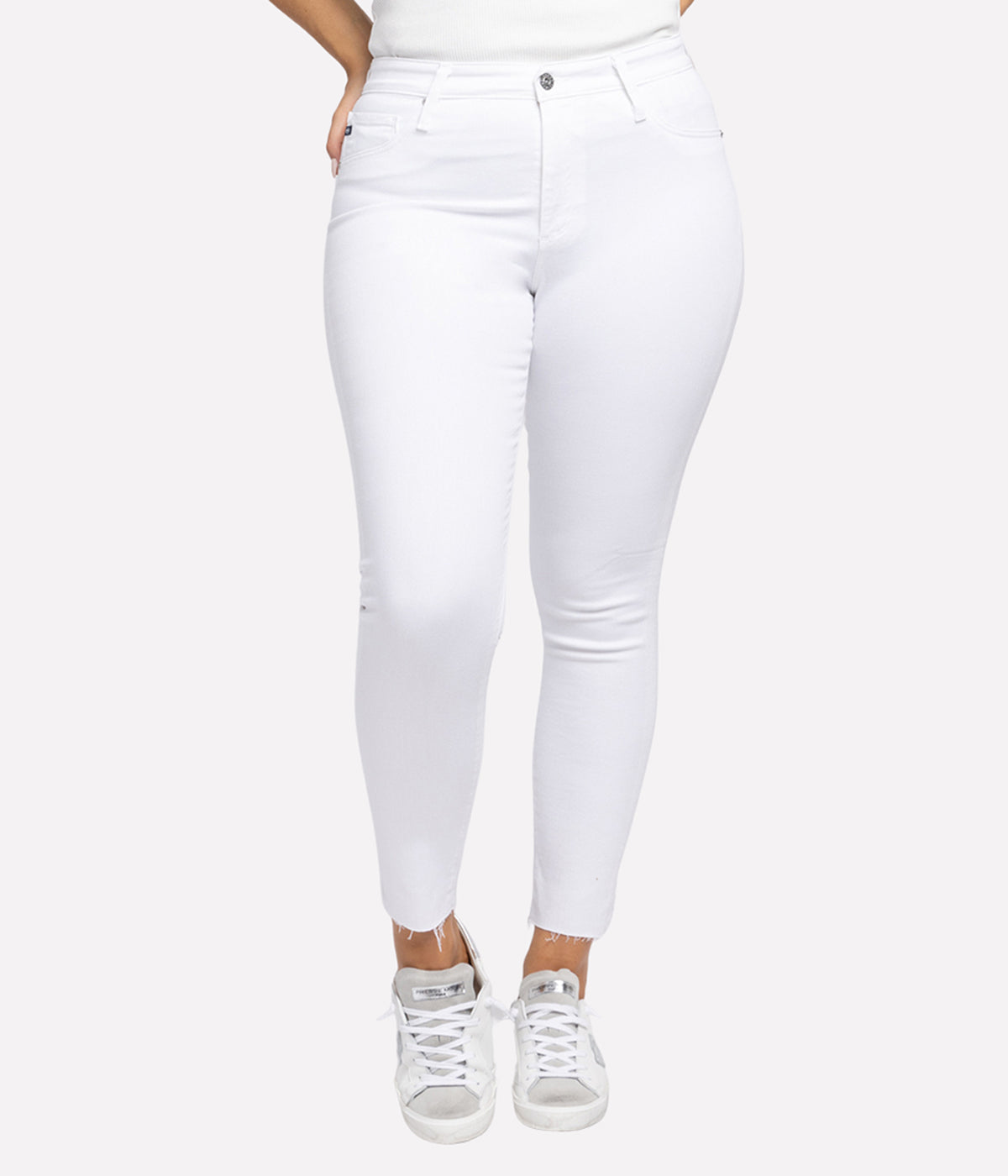 Farrah Skinny Ankle Jean in White