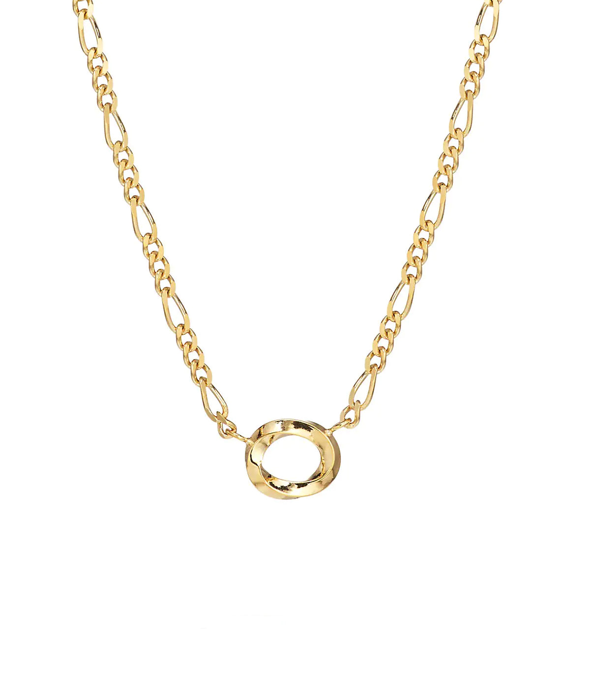 Ellen Necklace in 14K Yellow Gold Plated Silver.