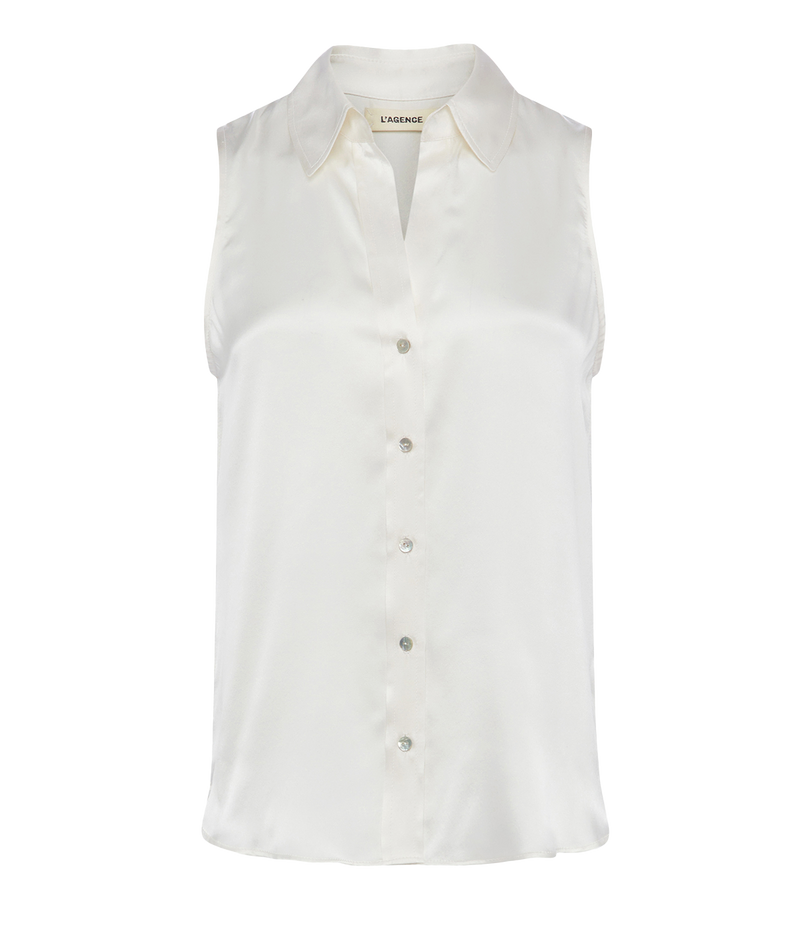 Emmy Sleeveless Blouse In Ivory