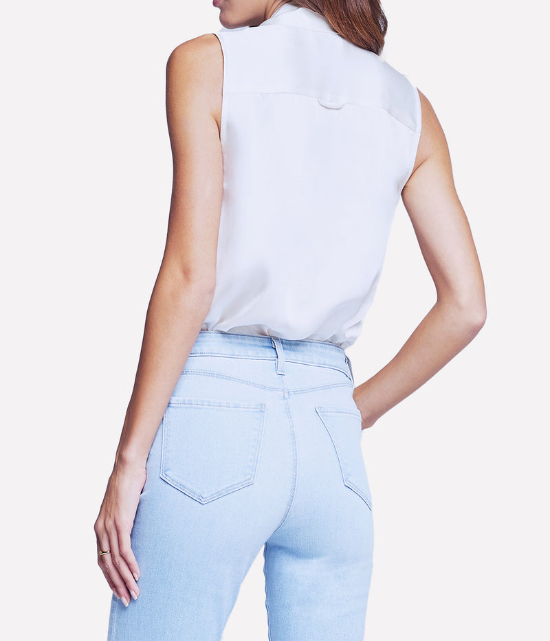Emmy Sleeveless Blouse In Ivory