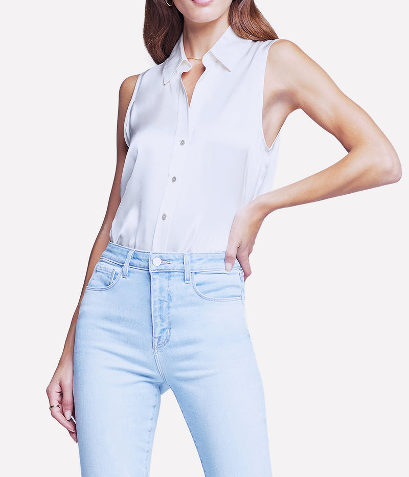 Emmy Sleeveless Blouse In Ivory