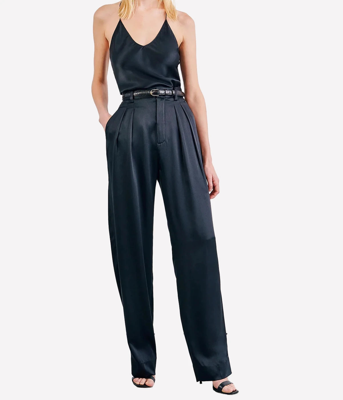 *FINAL SALE* ETIENNE PLEATED SILK PANT