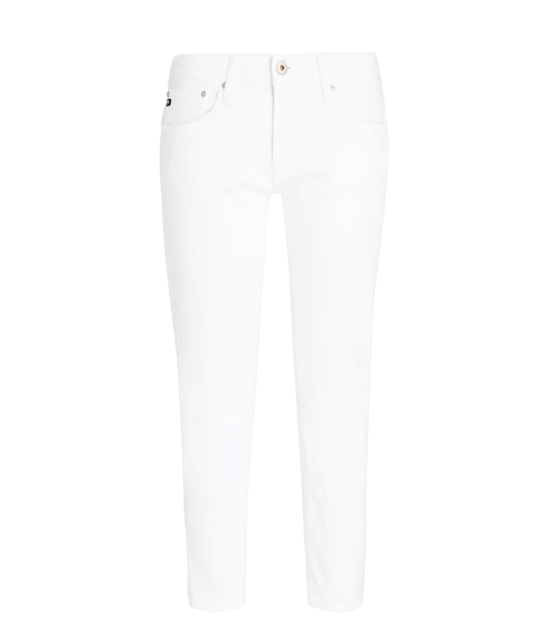 Ex-Boyfriend Slim Jean in 1 Year Tonal White, featuring a relaxed slim fit, mid-rise waist, and clean white denim with subtle tonal detailing for a modern, versatile look.