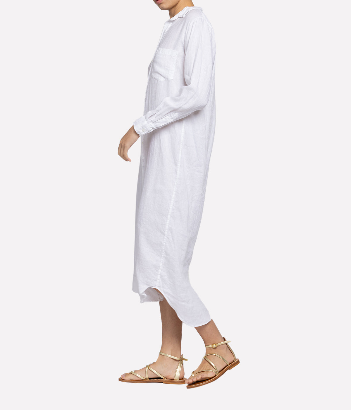 Rory Woven Linen Dress in White