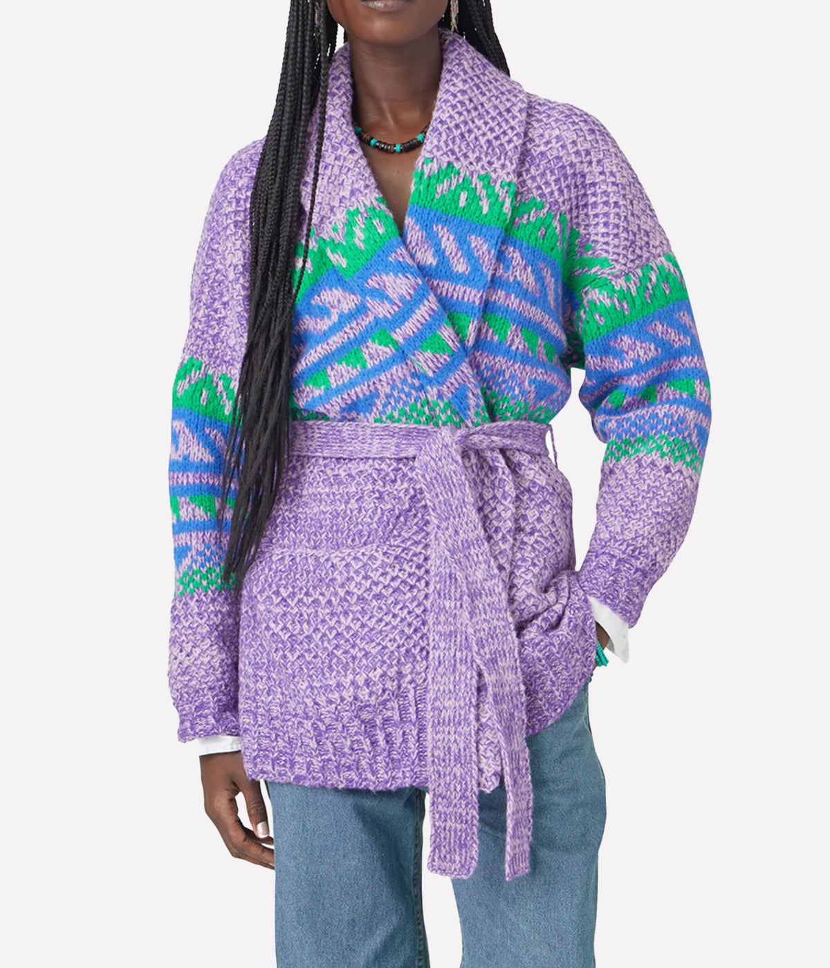 Carmella Cardigan Sweater in Iris