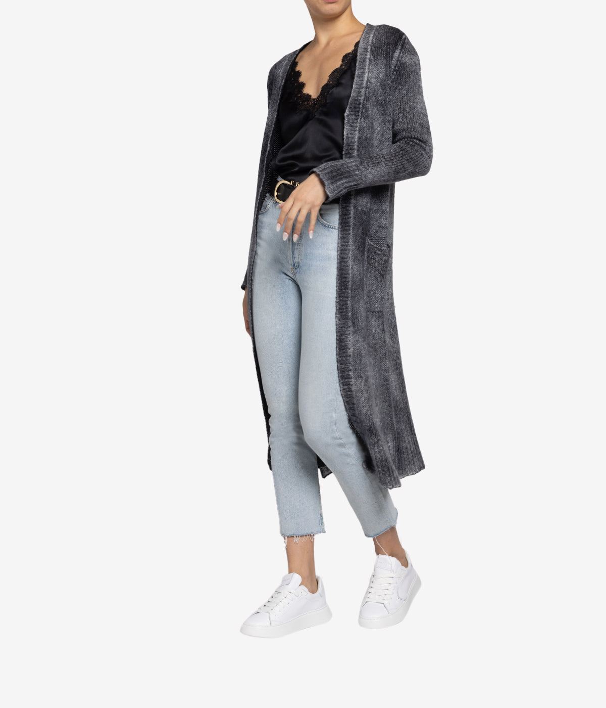 Long Cardigan with Pockets in Husky