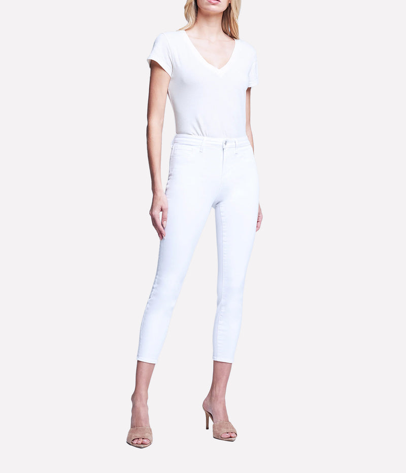 Margot High Rise Skinny Jean in Blanc