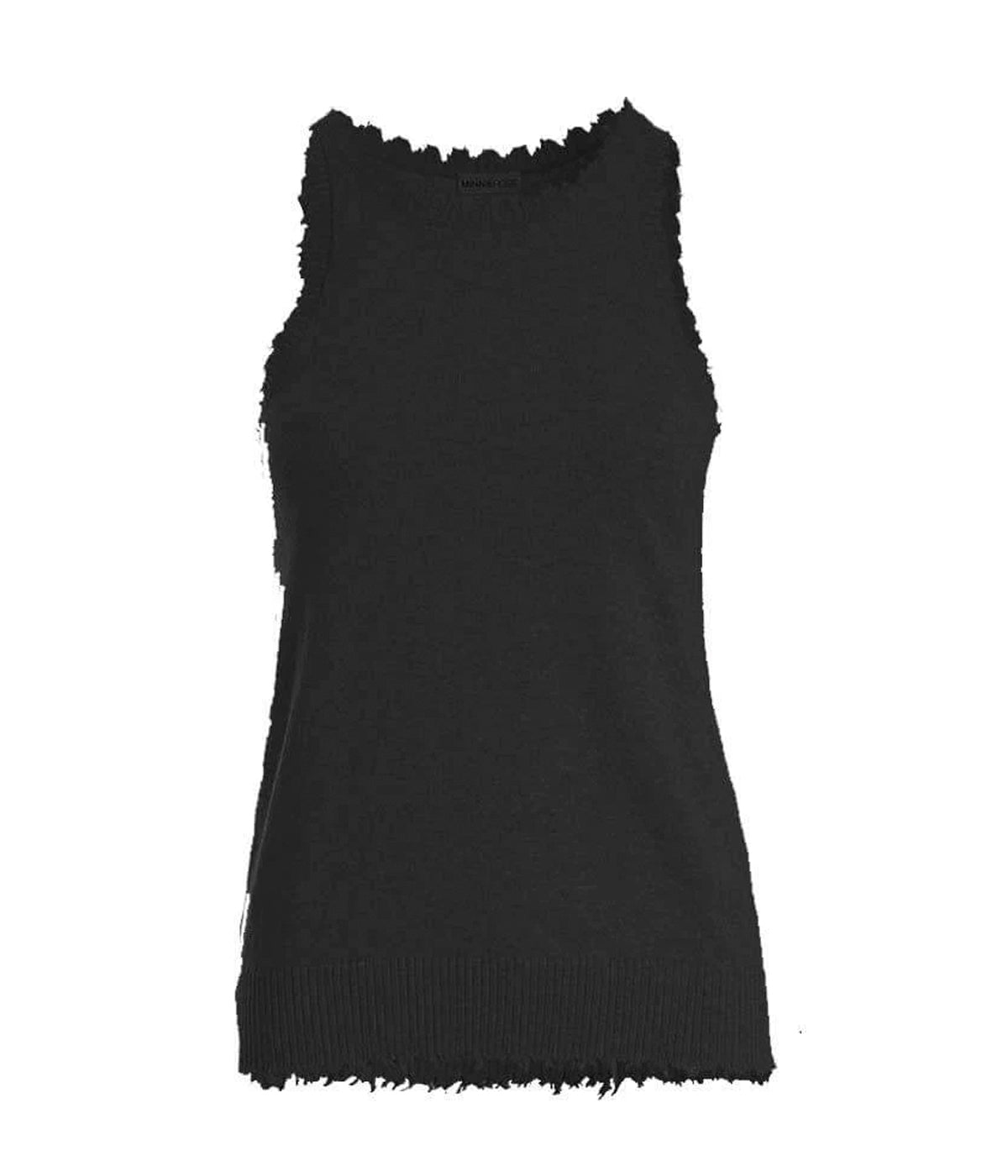 Frayed Tank in Black