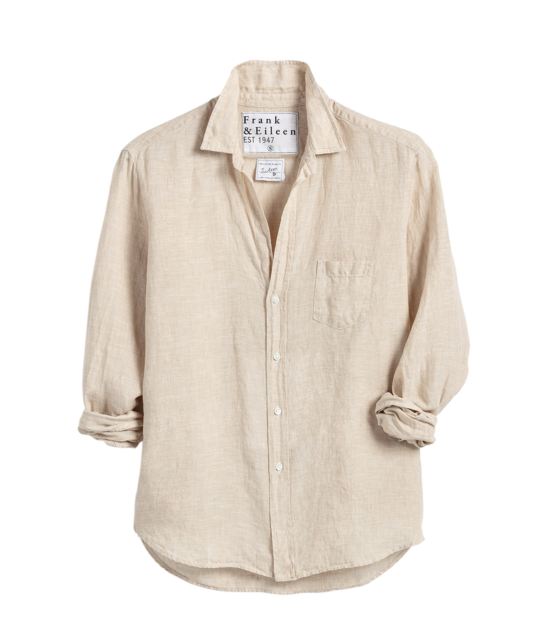 Eileen Relaxed Button Up Shirt In Sand