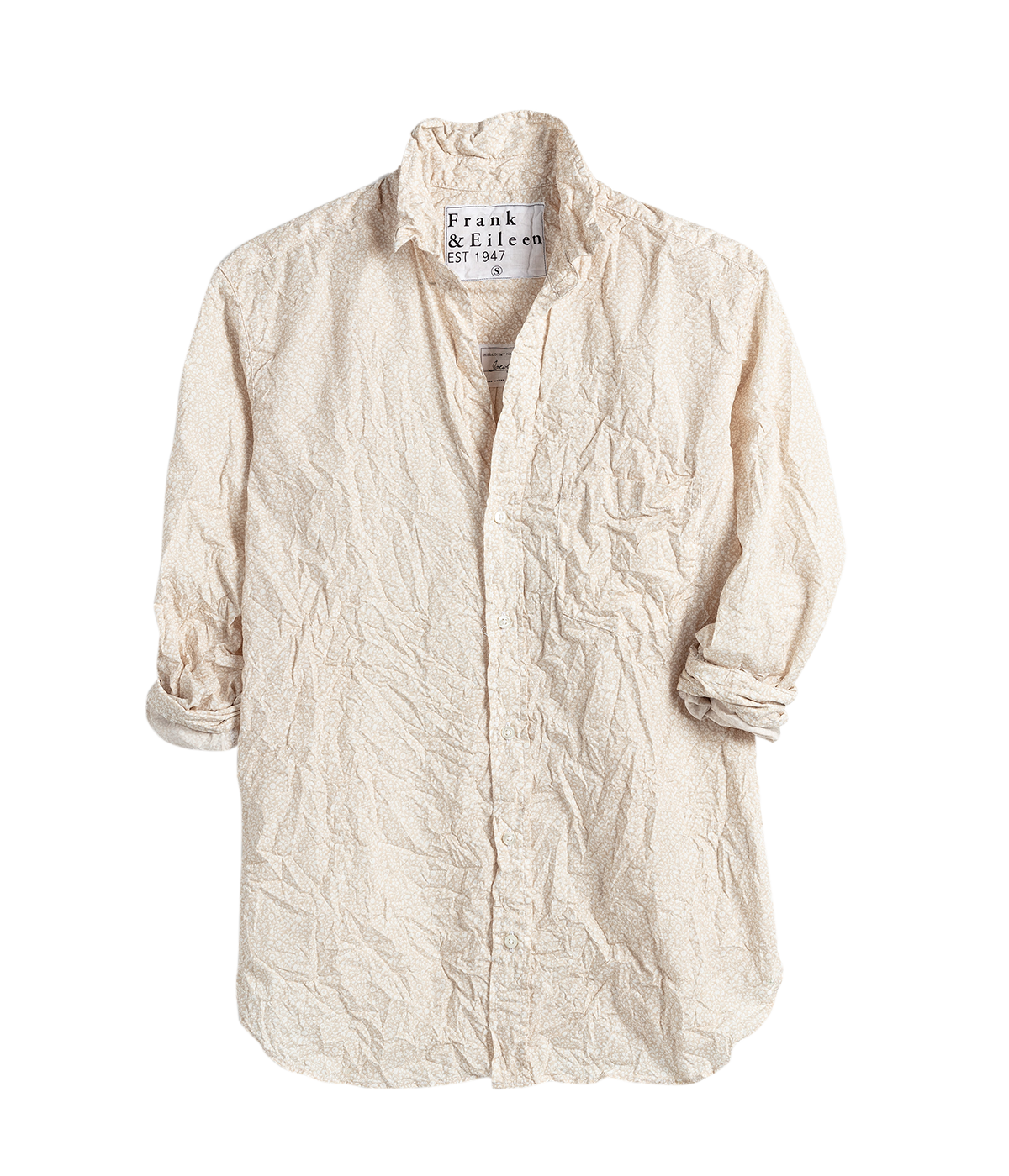 Joedy Woven Cotton Button Up in Sand Floral