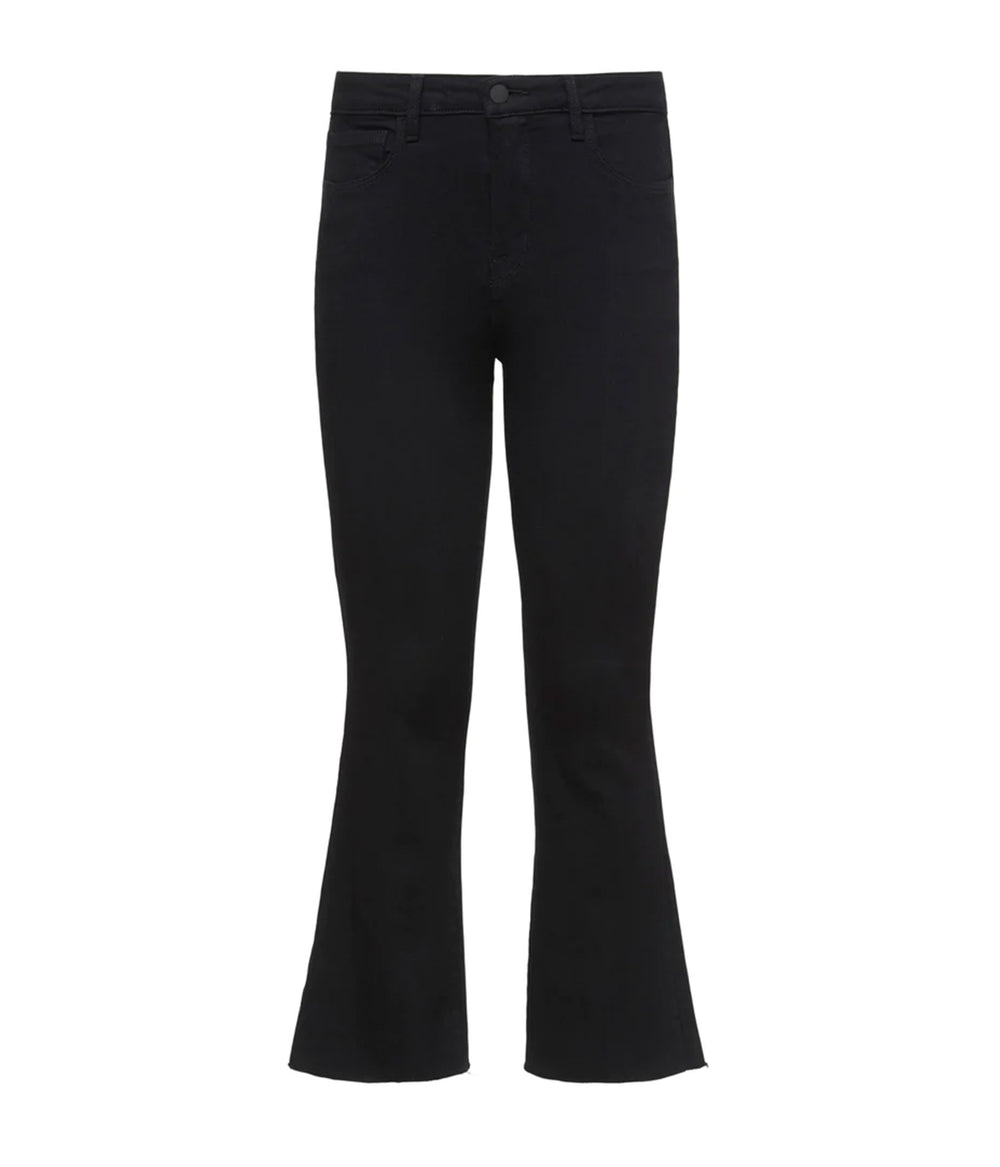 Kendra High Rise Crop Flare Blanc