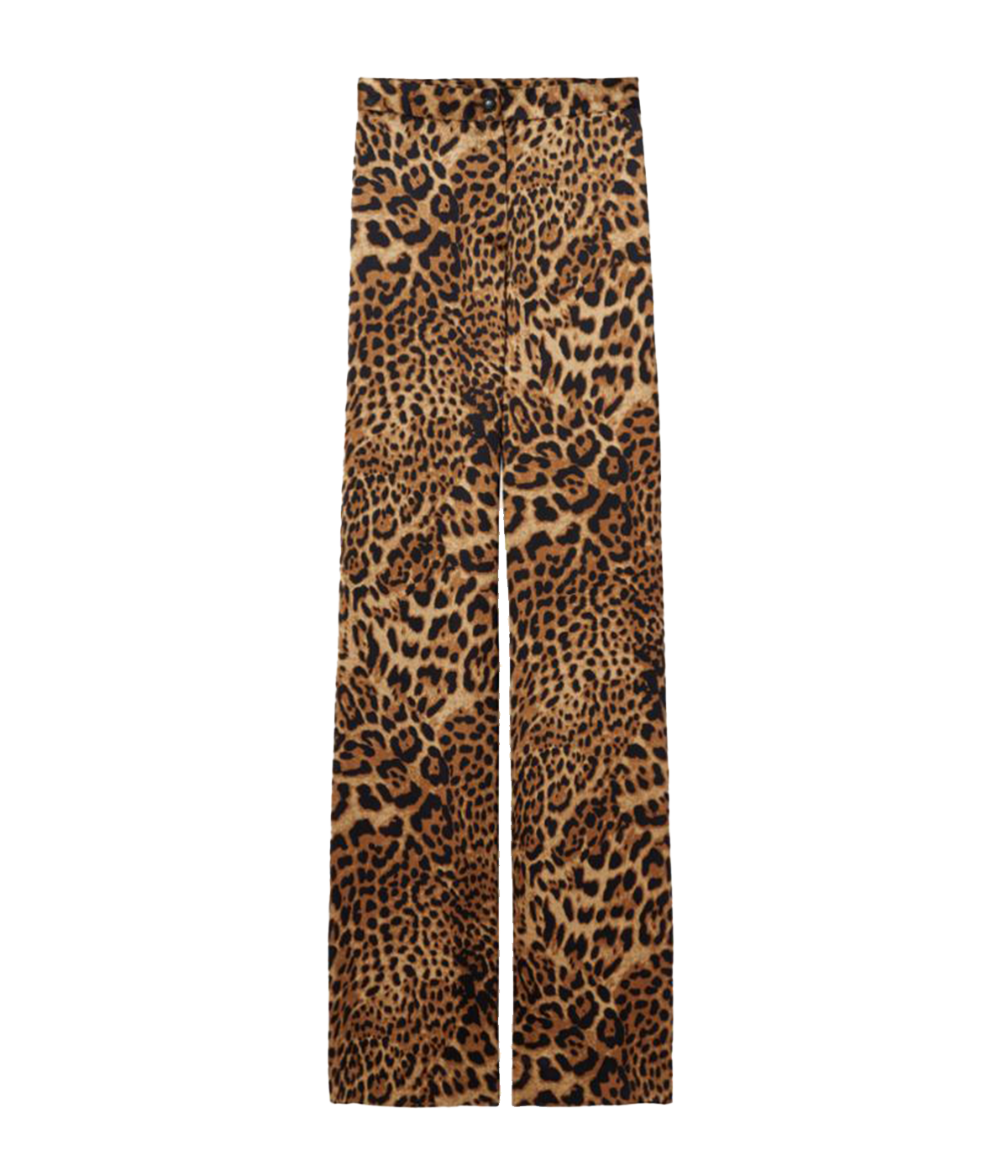 Germain Silk Pant in Brown Leopard