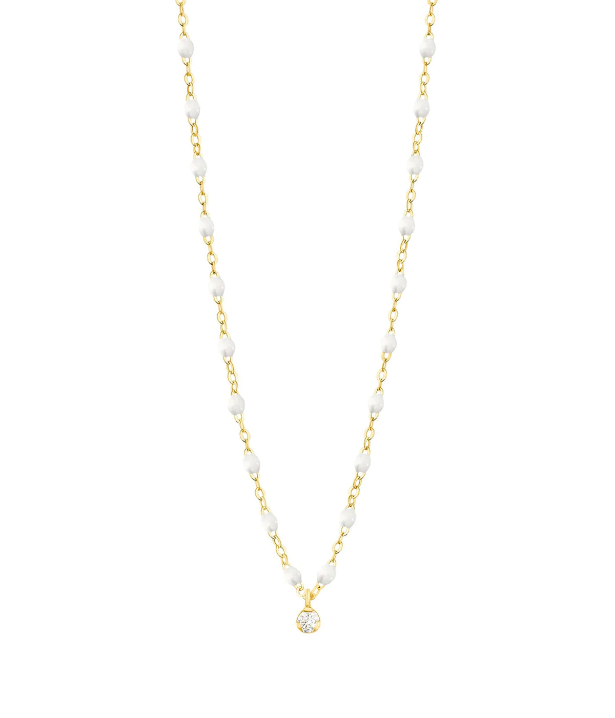 Gigi 50cm Supreme Necklace 18K Yellow Gold & White
