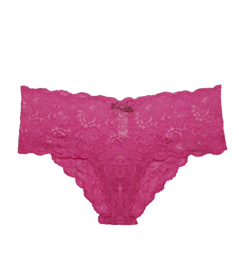 ALT text: Cosabella Never Say Never Hottie Boyshort in Italian floral lace with wide lace sides and cheeky fit