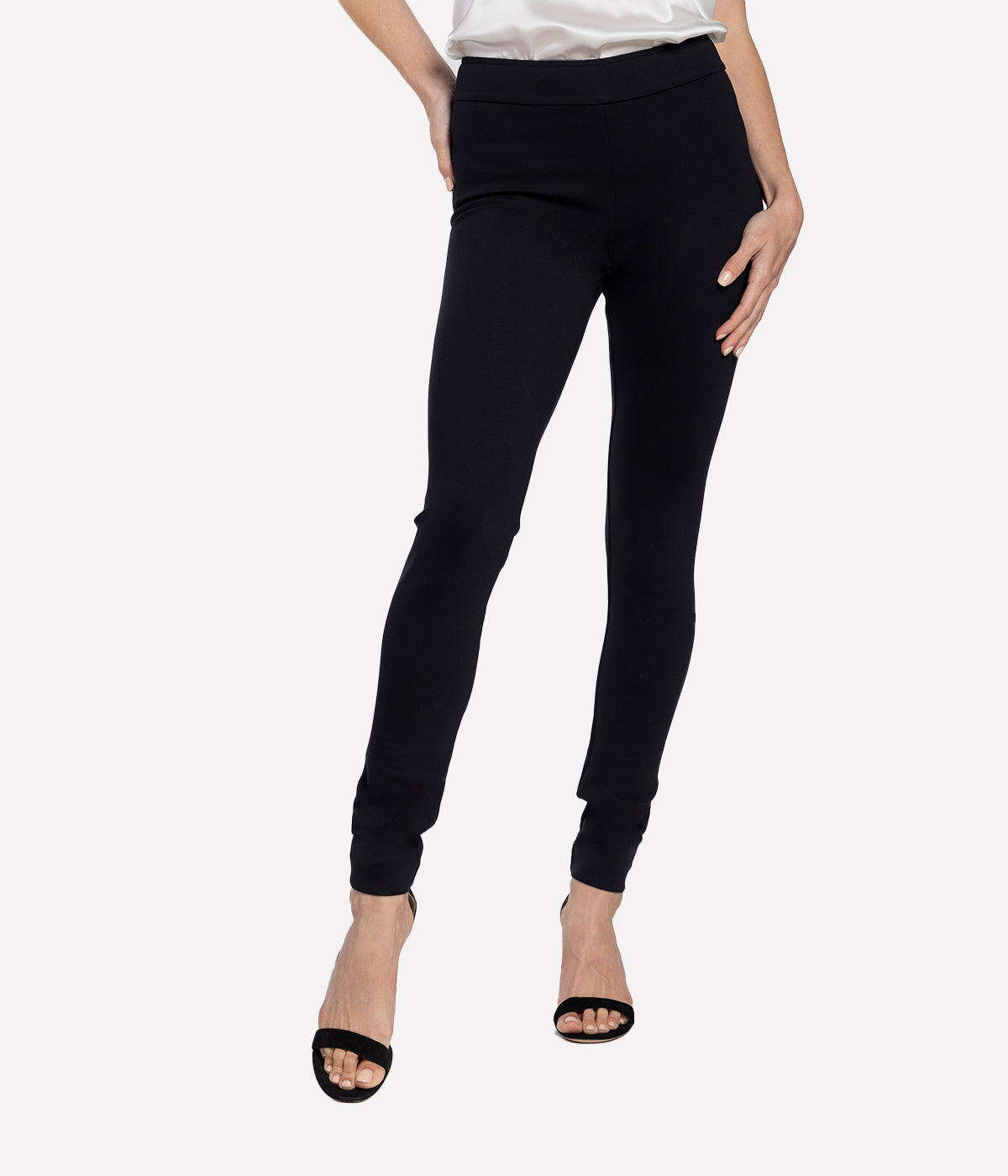 Pull On Pants in Smooth Stretch Black