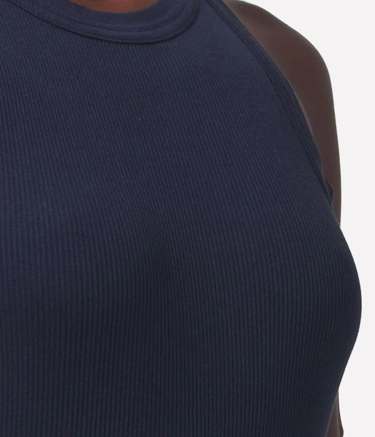 Isabel Rib Tank in Navy