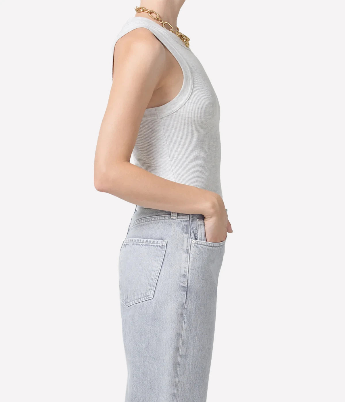 Isabel Tank in Heather Grey