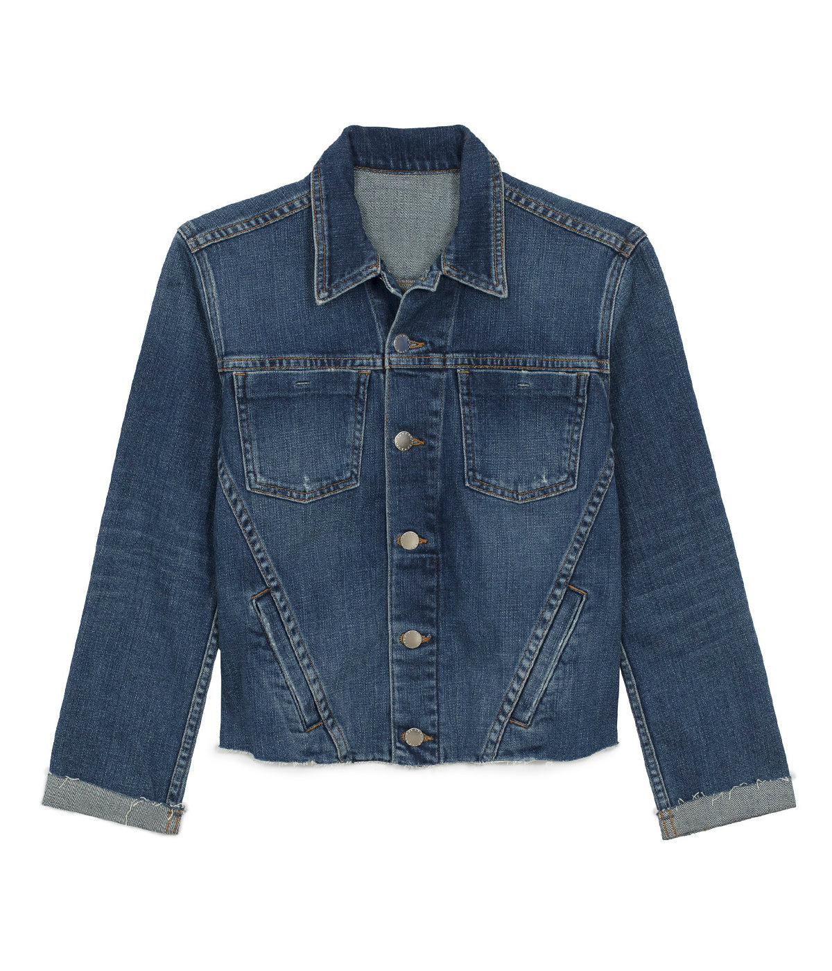 Janelle Slim Raw Denim Jacket in Authentique