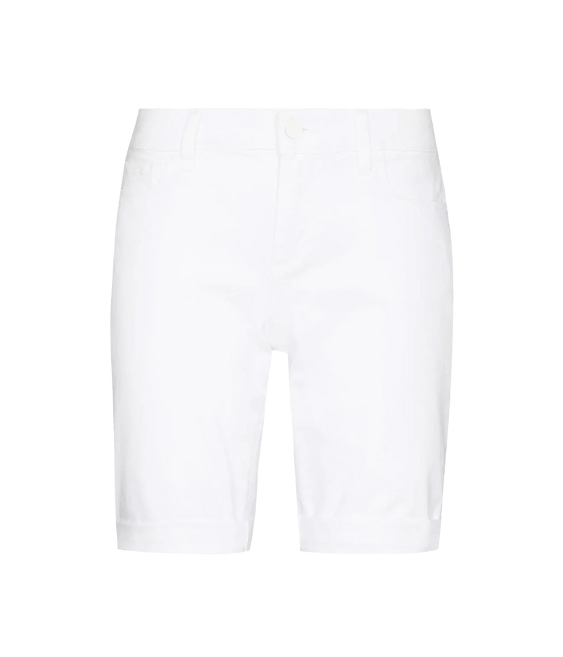 Jax Knee Short in Crisp White