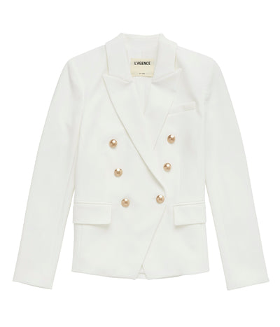 Kenzie Fitted Blazer in Ivory White
