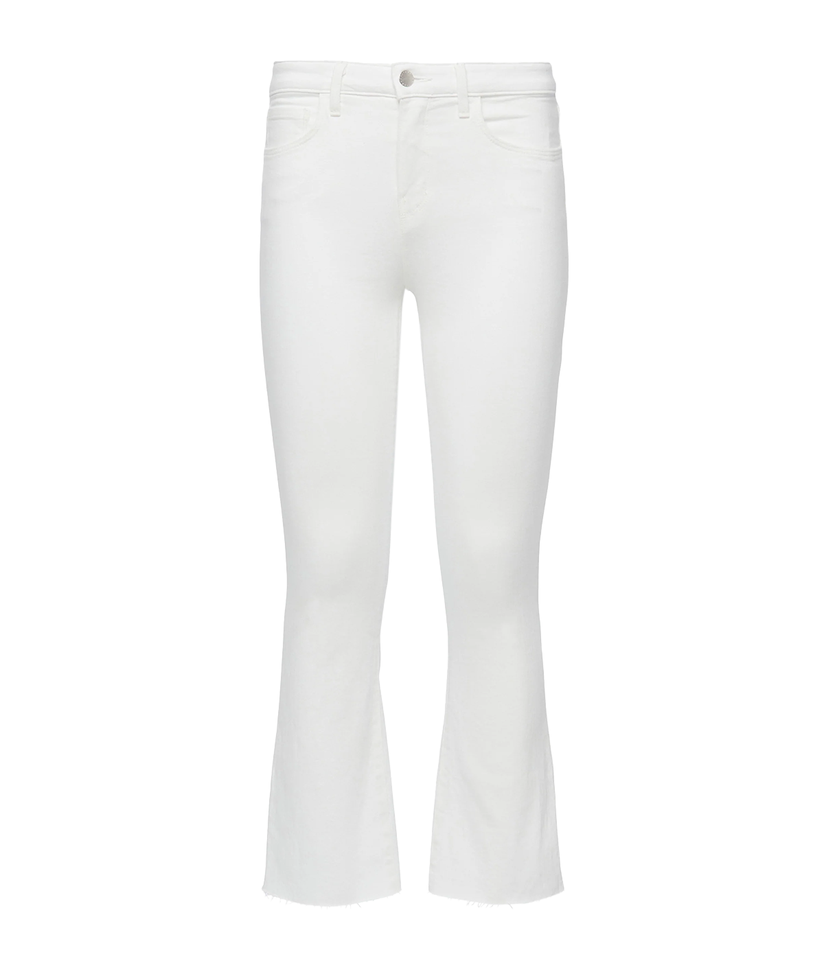 Kendra High Rise Crop Flare in White