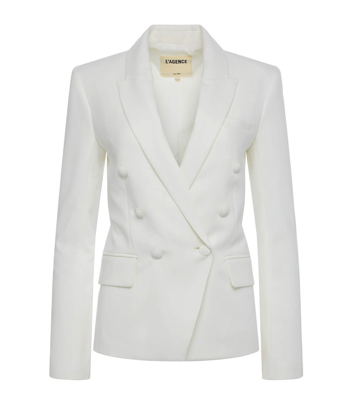 Kenzie Double Breasted Blazer in White
