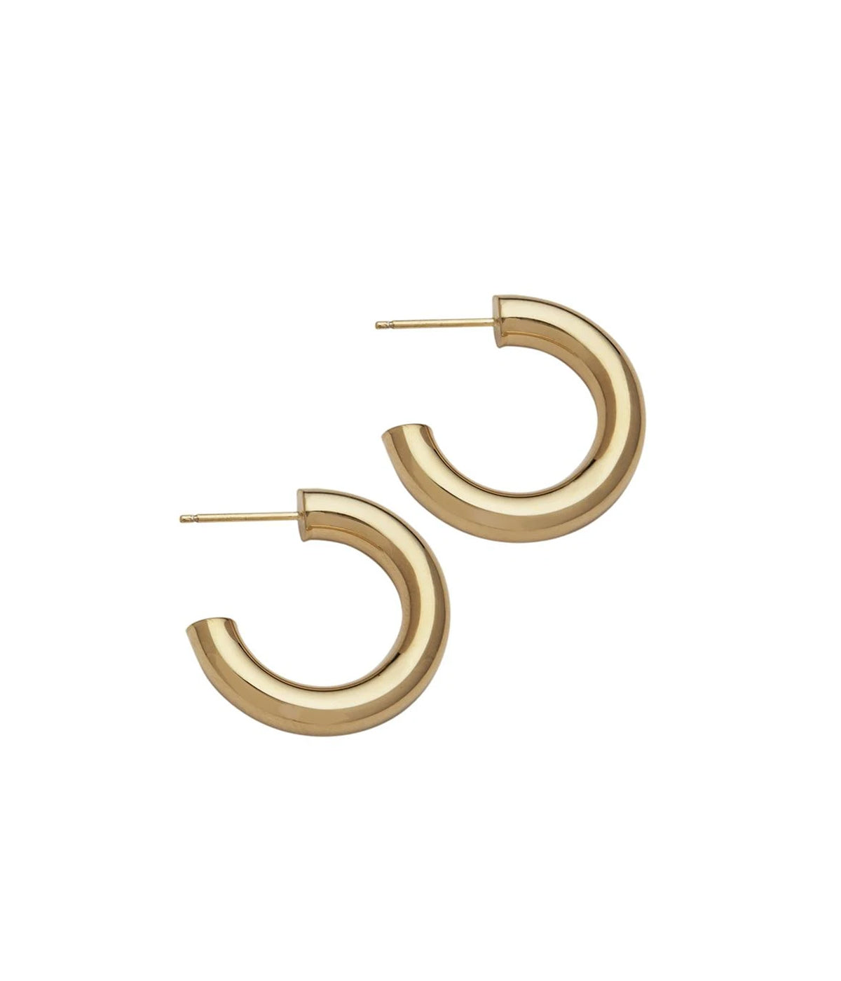 Lou 1 Hoops In 14K Yellow Gold Plated Silver