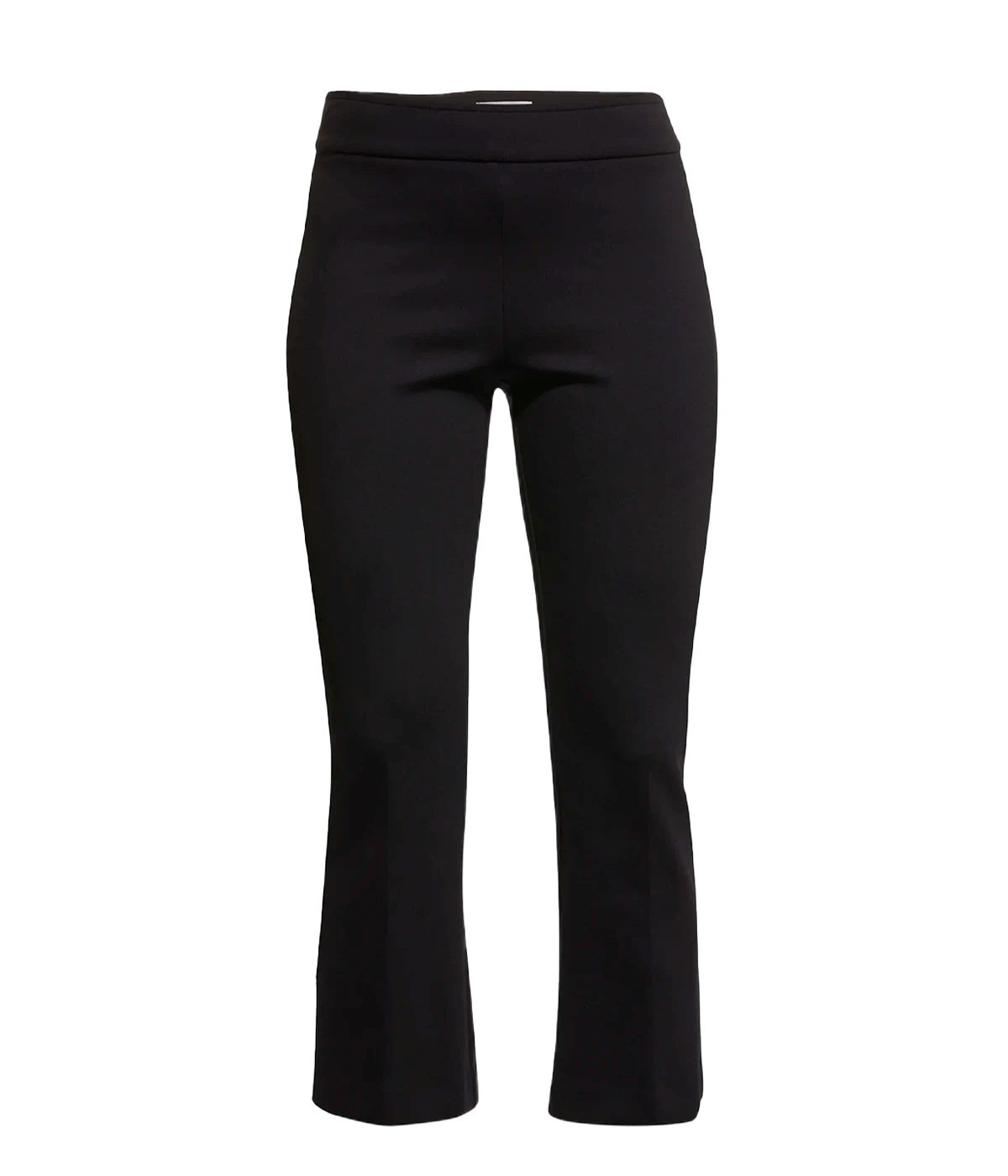 ALT text: Leo Freedom Flare in black smooth stretch fabric with mid-rise waist and flared knee
