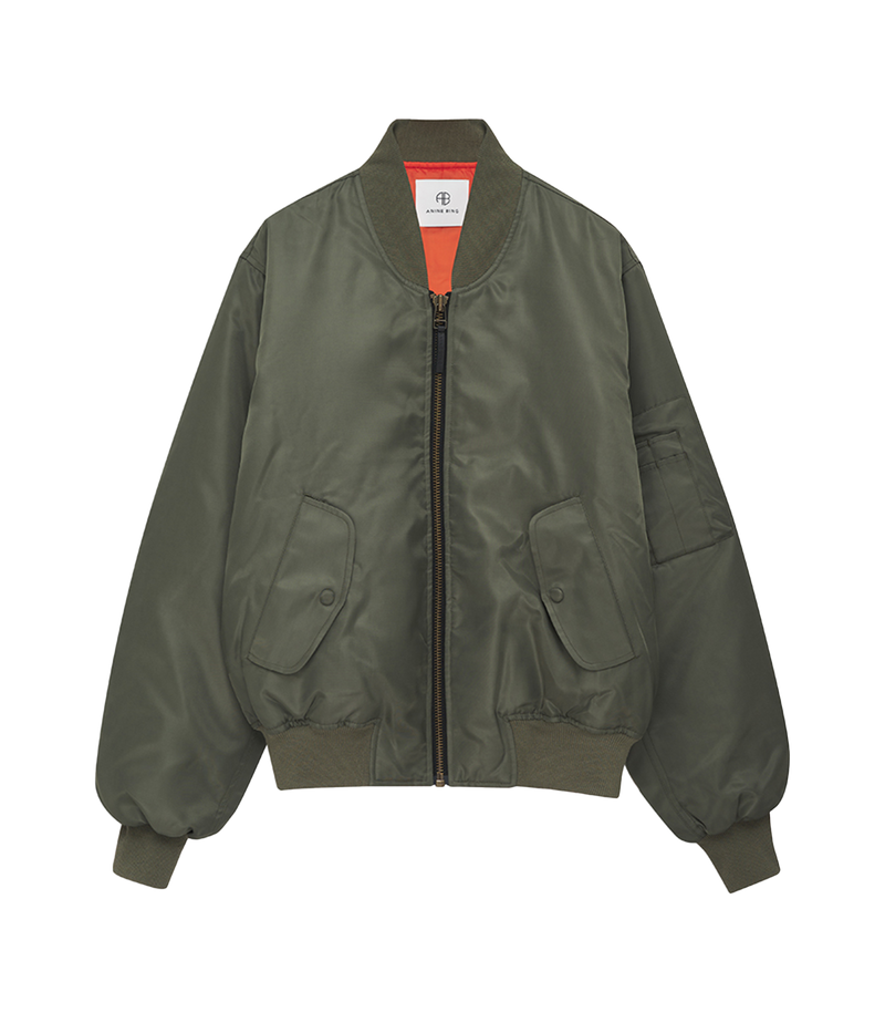 Leon Bomber in Army Green