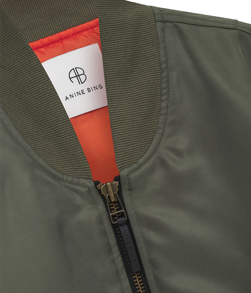 Leon Bomber in Army Green