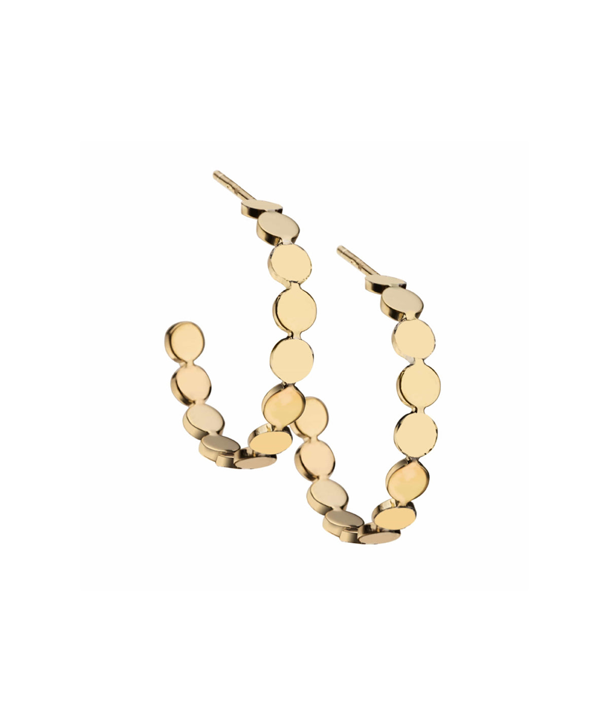 Margaux 1 Hoops in 14K Yellow Gold Plated Silver
