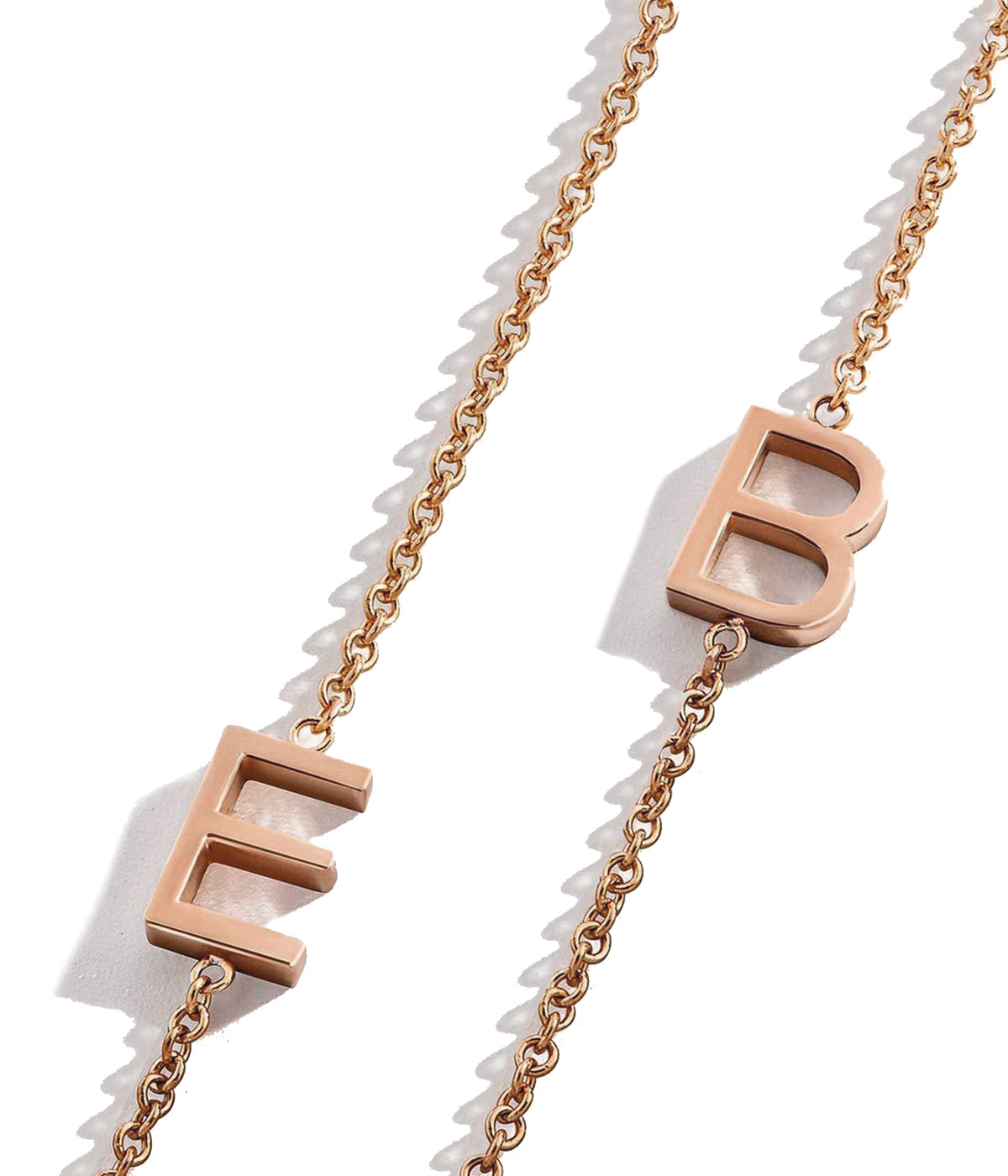 Initial Necklace in Rose Gold