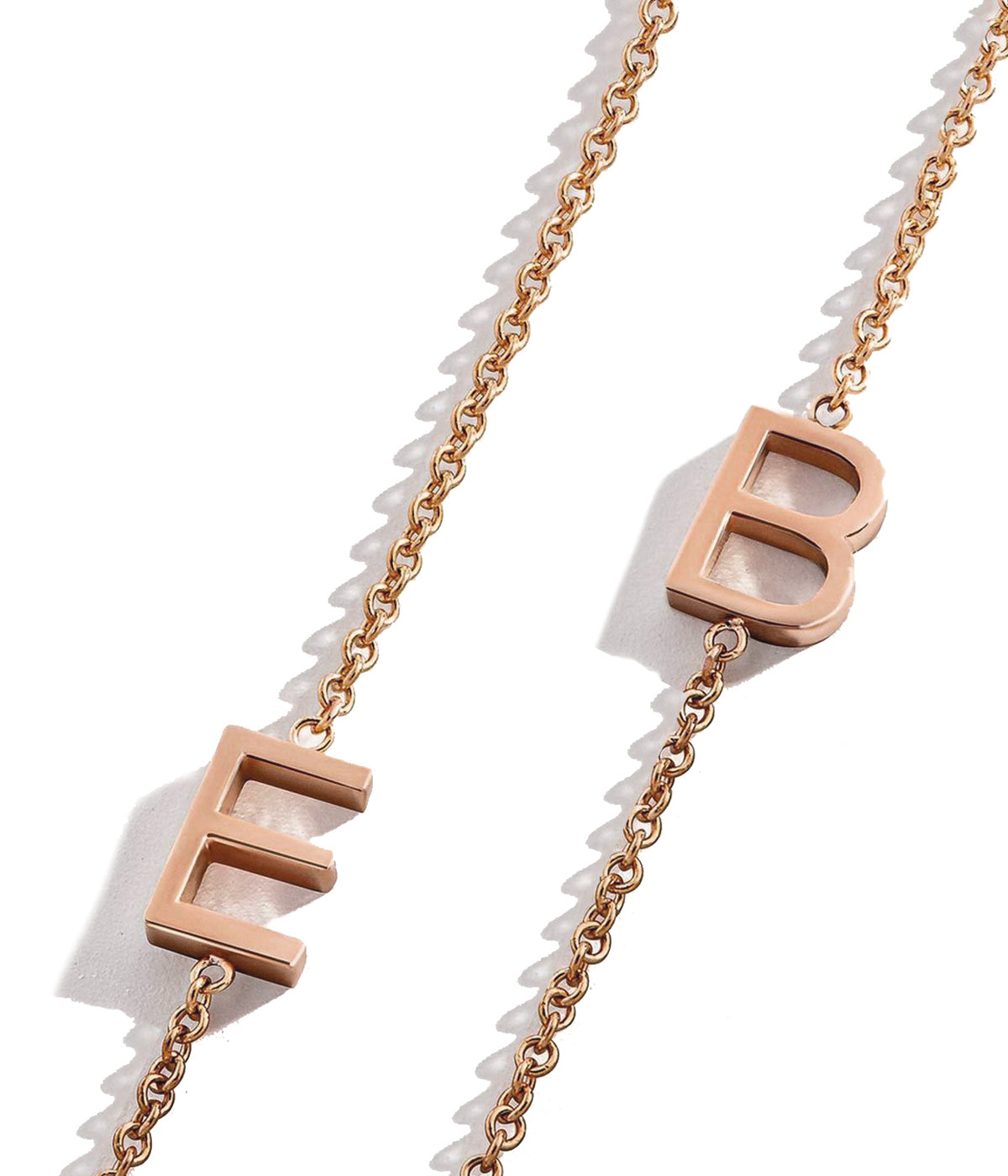 Personalized 14K rose gold initial necklace with delicate charm, 16-inch chain perfect for daily wear, shower, or surf. Ideal sentimental gift for birthdays, graduations, or new baby initials
