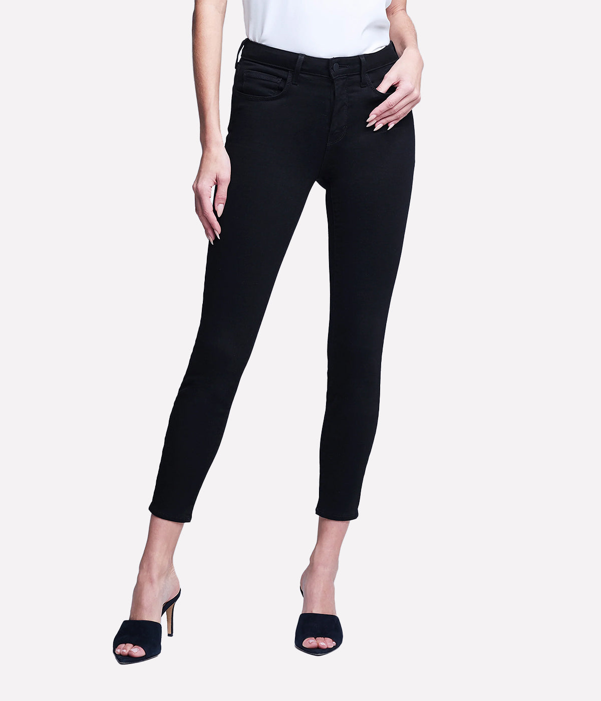 Margot High Rise Skinny Jean in Noir