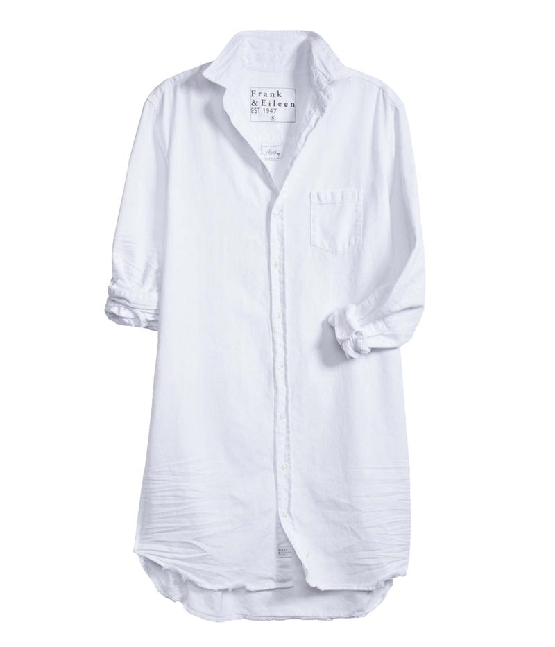 Mary Woven Denim Button-Up Dress by Frank & Eileen – Hand-Dyed Chambray Shirt Dress in 100% Italian Cotton, Long Sleeves, Just Above Knee Hemline