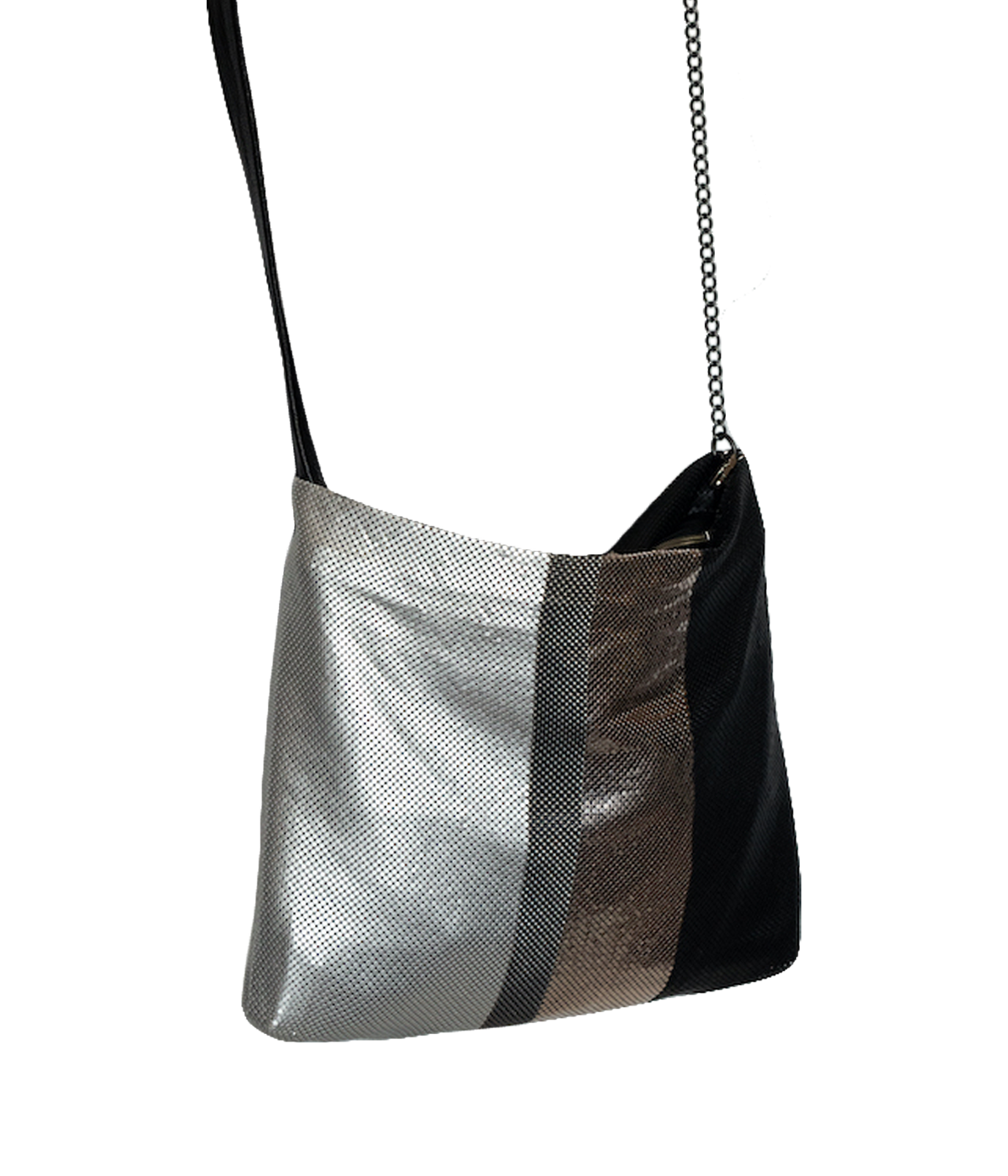 Maxine Maxi Bag in Silver & Black