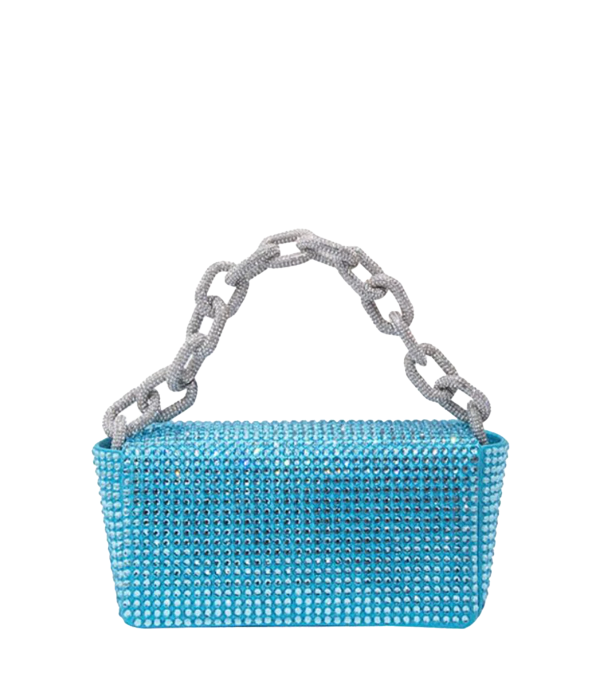 My Dream Satin Bag in Turquoise & Crystal Aquamarine