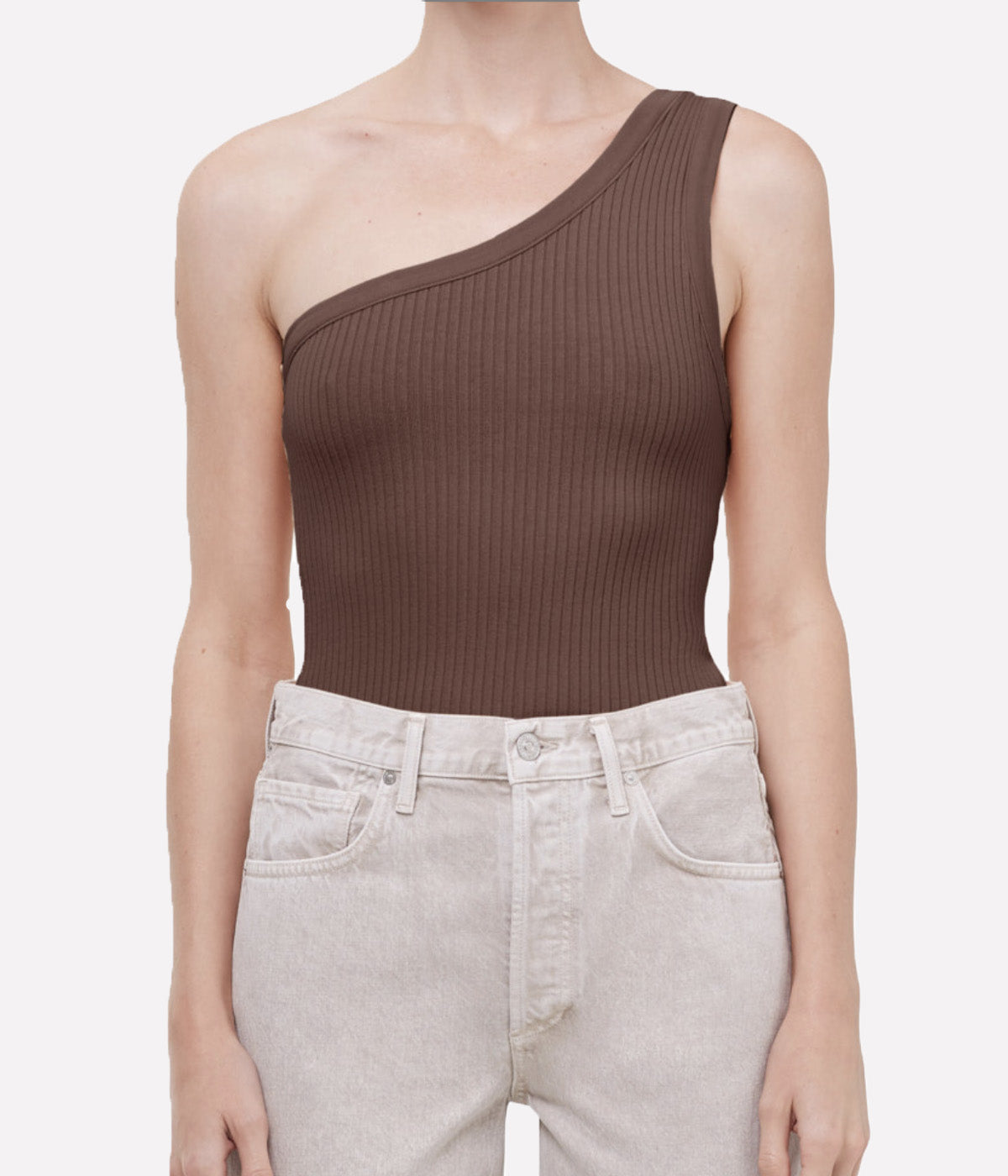 Narida One Shoulder in Hazelnut