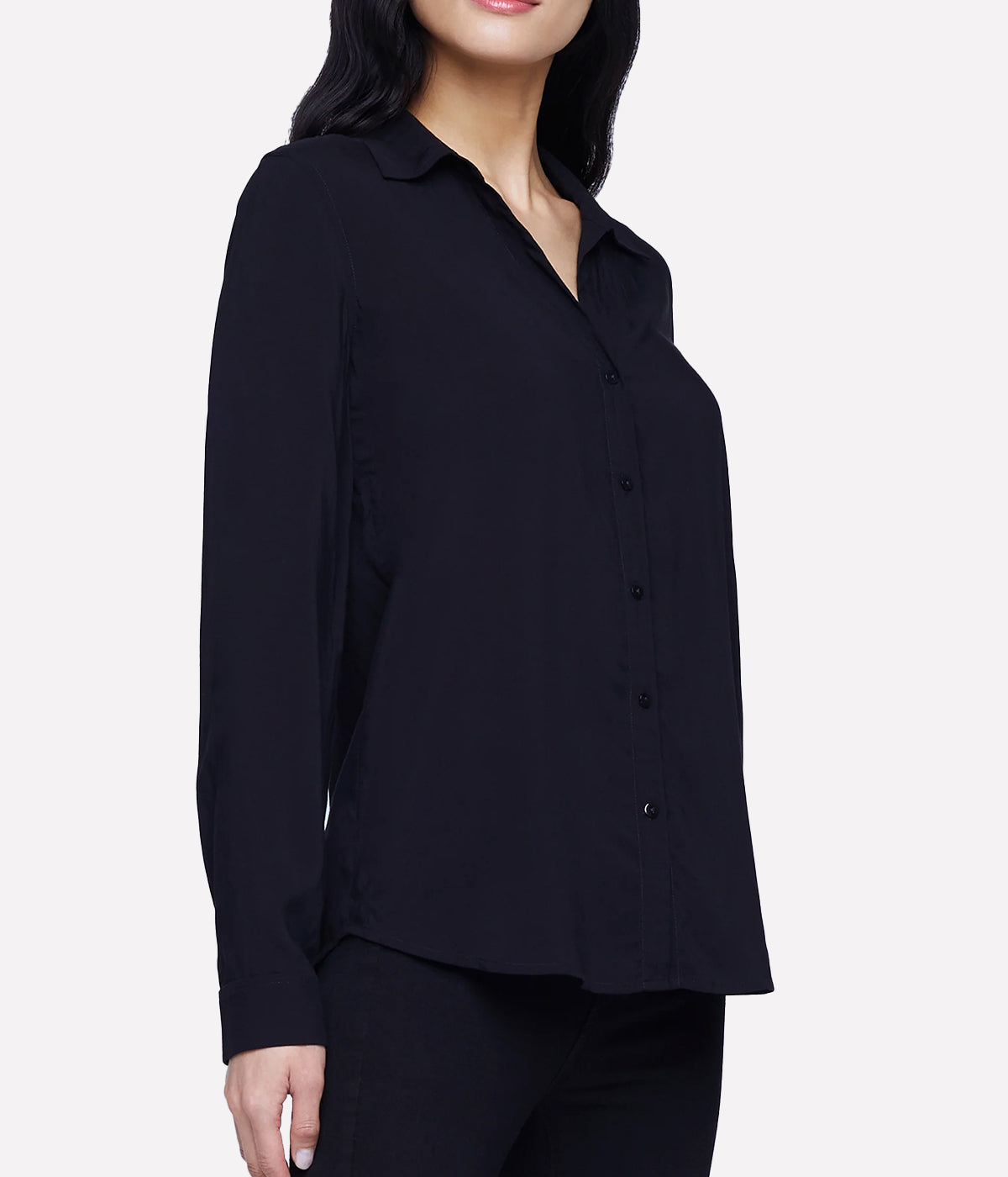 Nina Long Sleeve Shirt in Black